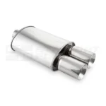 Muffler with Tips 140x220 1in2out In-63 Out-89