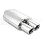 Muffler with Tips 127x203 1in2out In-63 Out-76 Slant cut tips
