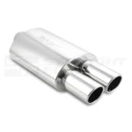 Muffler with Tips 127x203 1in2out In-63 Out-76 Slant cut tips