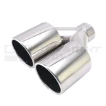 Double Silver Tips Set In-63 Out-102 Slant Cut L245/235 - Image 3