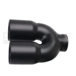 Double Black Exhaust Tip In-63 Out-76 Straight Cut Black - Image 3