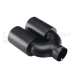 Double Black Exhaust Tip In-63 Out-89 Straight Cut Black - Image 3