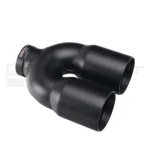 Double Black Exhaust Tip In-63 Out-76 Straight Cut Black - Image 4