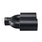 Double Black Exhaust Tip In-63 Out-89 Straight Cut Black - Image 2