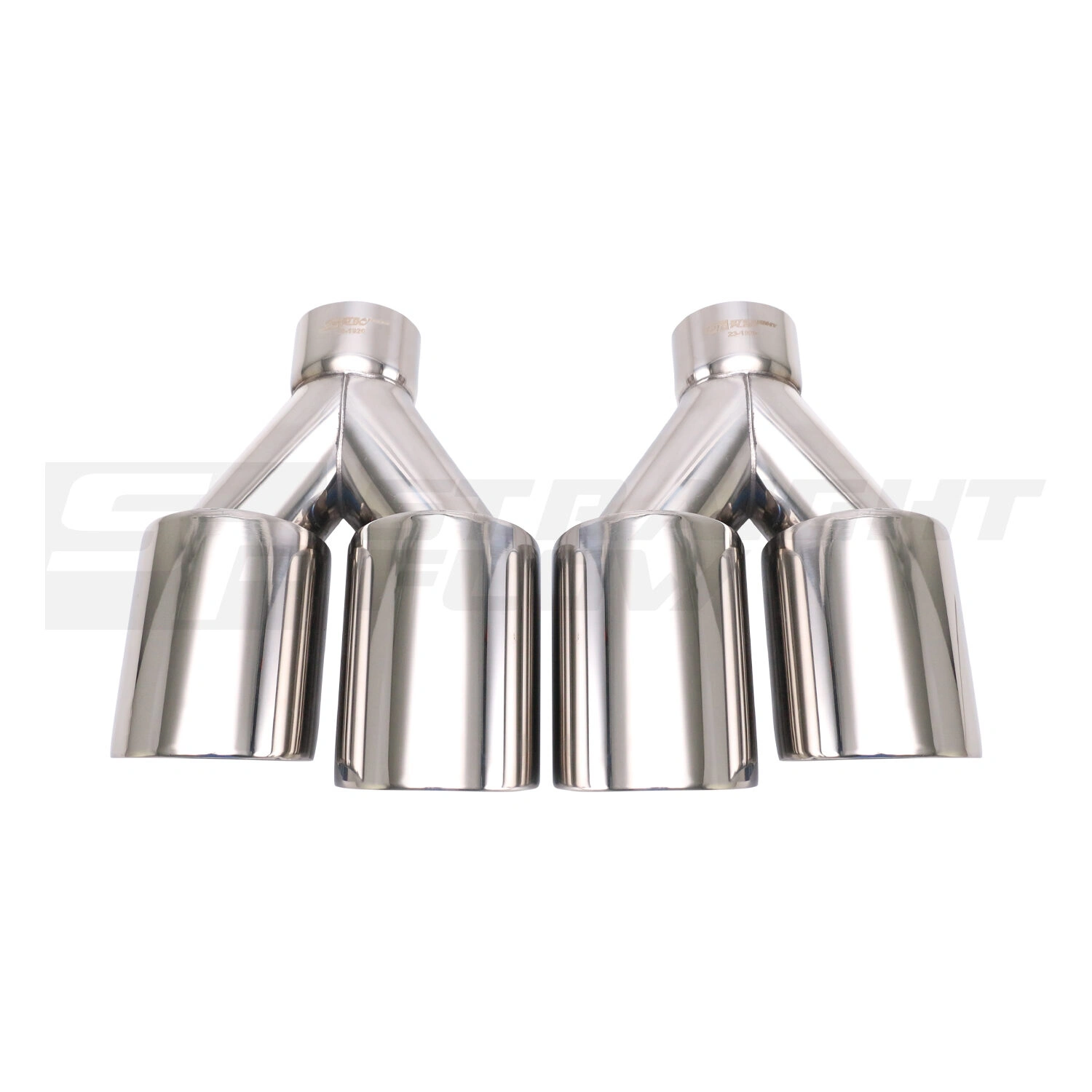 1 Double Silver Tips set In-63 Out-101 Slant Cut - Image 1