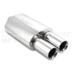 Muffler with Tips 127x203 1in2out In-63 Out-76 Straight cut tips