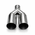 Double Exaust tips SIlver In-63 Out -76 - Image 2