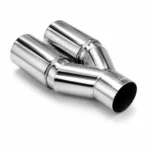 Double Exaust tips SIlver In-63 Out -76 - Image 3