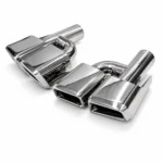 Mercedes-benz AMG style silver exhaust tips In-Offset - Image 2
