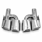 Mercedes-benz AMG style silver exhaust tips In-Offset