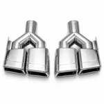 Mercedes-benz  Amg style silver exhaust tips In-Center - Image 2