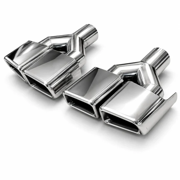 Mercedes-benz  Amg style silver exhaust tips In-Center