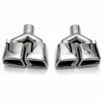 Mercedes-benz  Amg style silver exhaust tips In-Center - Image 6