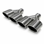 Mercedes-benz AMG silver exhaust tips IN-Center