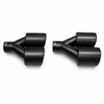 Mercedes-benz AMG stye Black exhaust tips IN-Center - Image 3