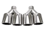 Double Silver Tips Set In-63 Out-102 Slant Cut L245/235
