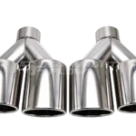 Double Silver Tips Set In-63 Out-102 Slant Cut L245/235