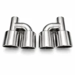 Mercedes-benz AMG style silver exhaust tips  In-Offset - Image 4