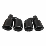 Black exhaust tips set slant cut