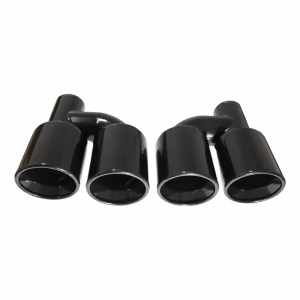 Black exhaust tips set slant cut