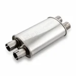 Muffler Oval 2X2 115/185mm L-315mm D-51 SS - Image 2
