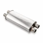 Muffler Oval 2X2 115/185mm L-420mm D-51 SS - Image 2