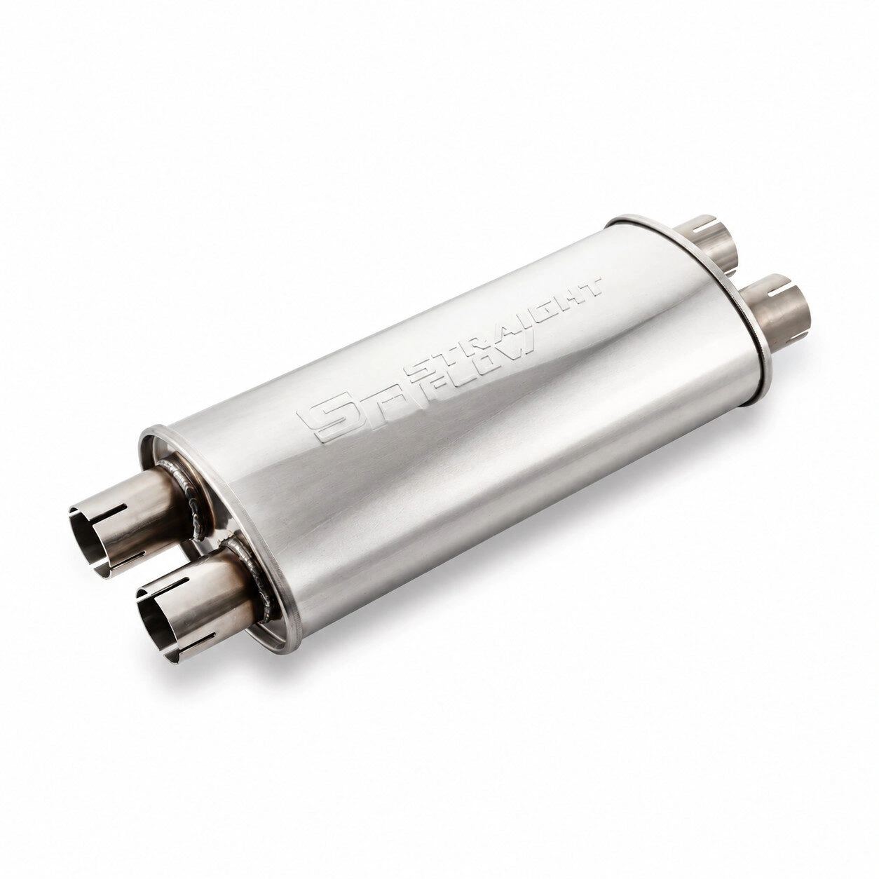 18426-clean-approved Muffler Oval 2X2 115/185mm L-420mm D-51 SS - Image 1