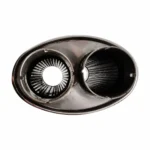 Muffler Oval 2X2 115/185mm L-420mm D-51 SS - Image 3